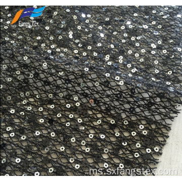 Kain Gaun Renda Bersih Nylon Polyester French Sequins